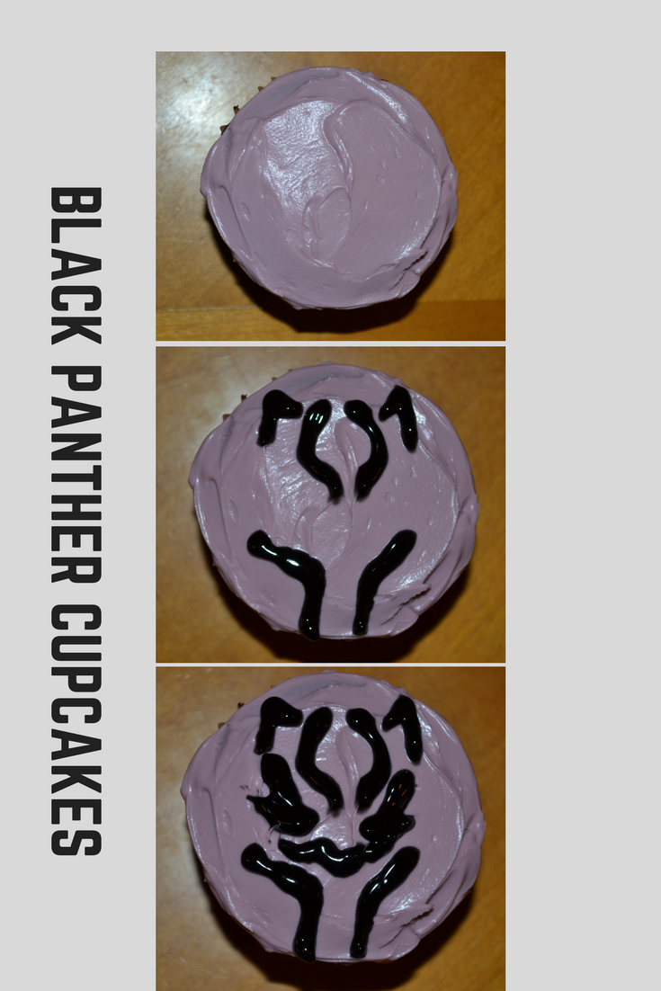 black panther cupcakes