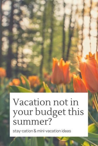 vacation not in budget, stay-cation mini-vacation ideas