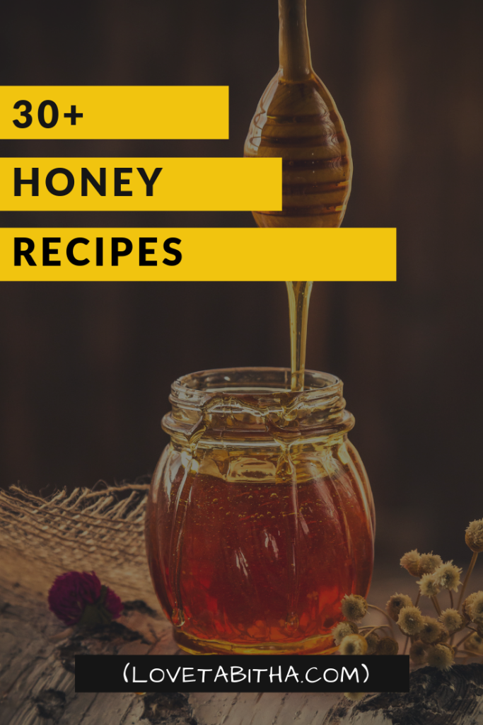 A list of over 30 Honey Recipes; desserts, dressings, entrees, and more.