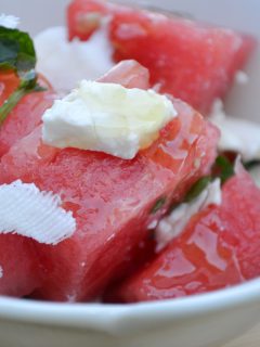 Delicious, easy and fresh Watermelon, Mint & Feta Salad