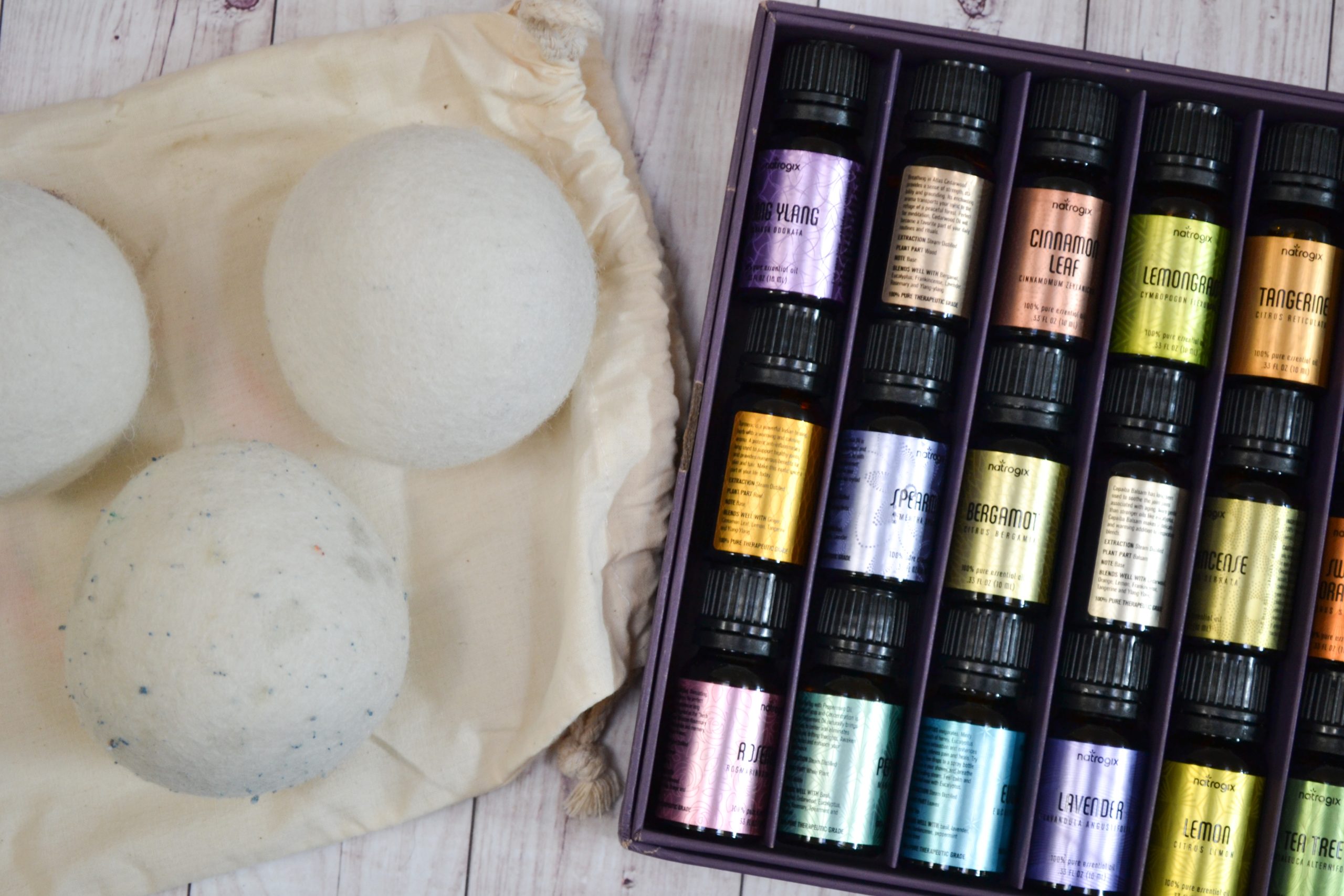 Wool Dryer Balls with Essential Oils